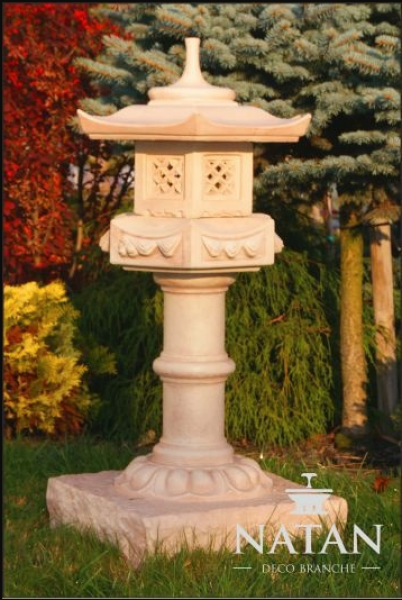 Lampe Außenleuchte Garten Terrassen Stein Skulptur Leuchte Laterne Beleuchtung